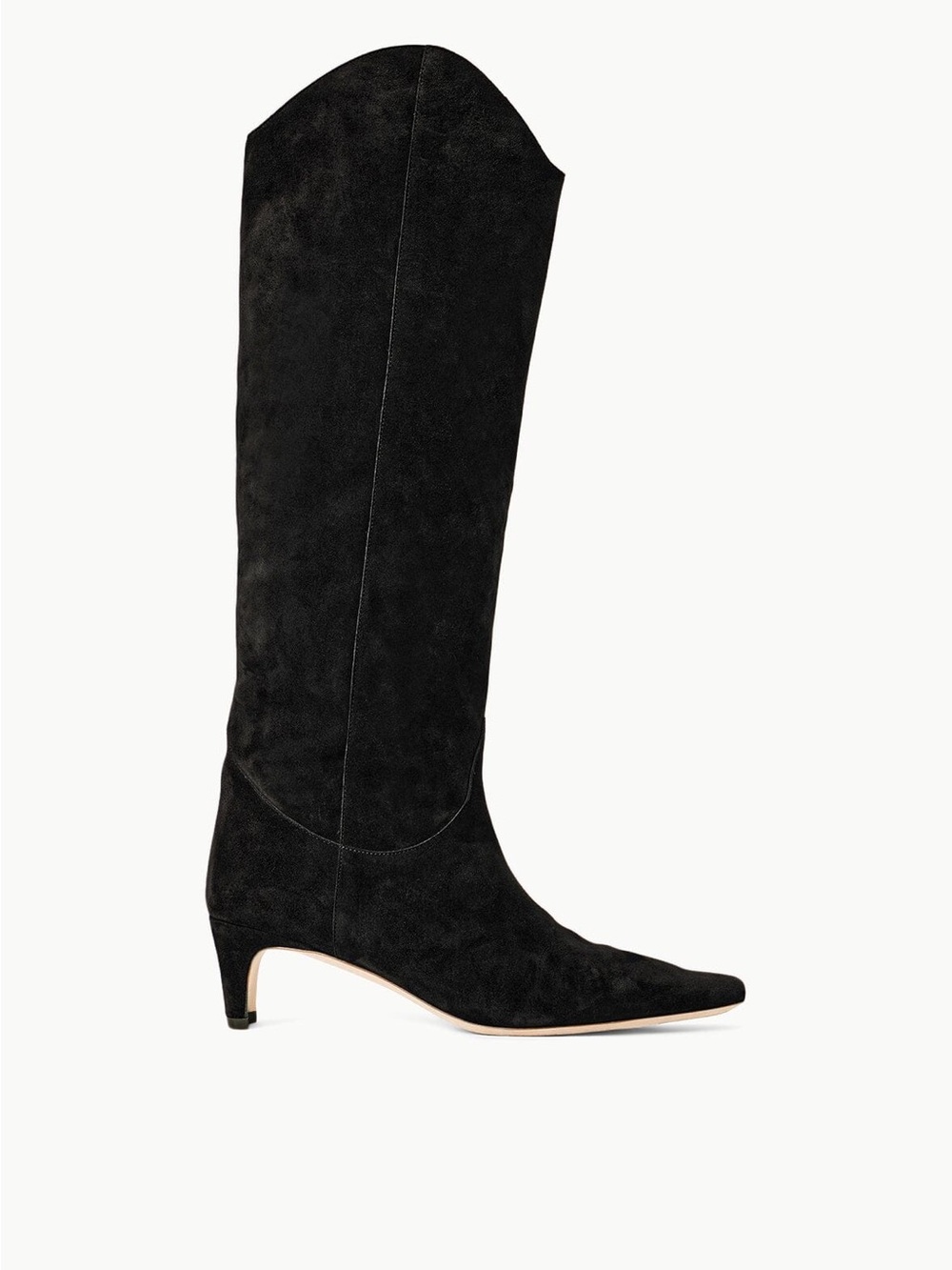 STAUD Black Suede Knee-High Boots - Picture 2 of 4